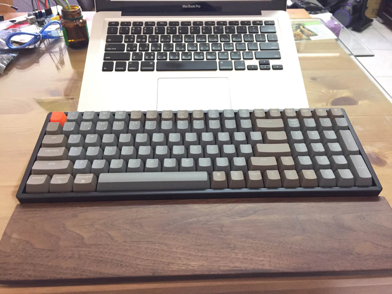 size of Keychron K4 with macbook 13'