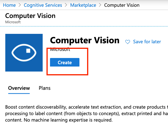 Azure Cognitive Service Computer Vision